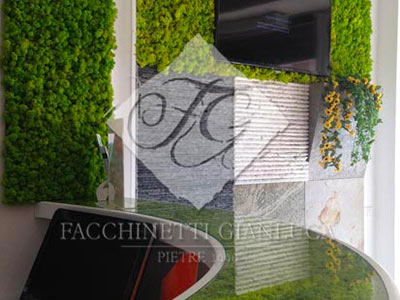 Bancone greenwall e parete ecoslim